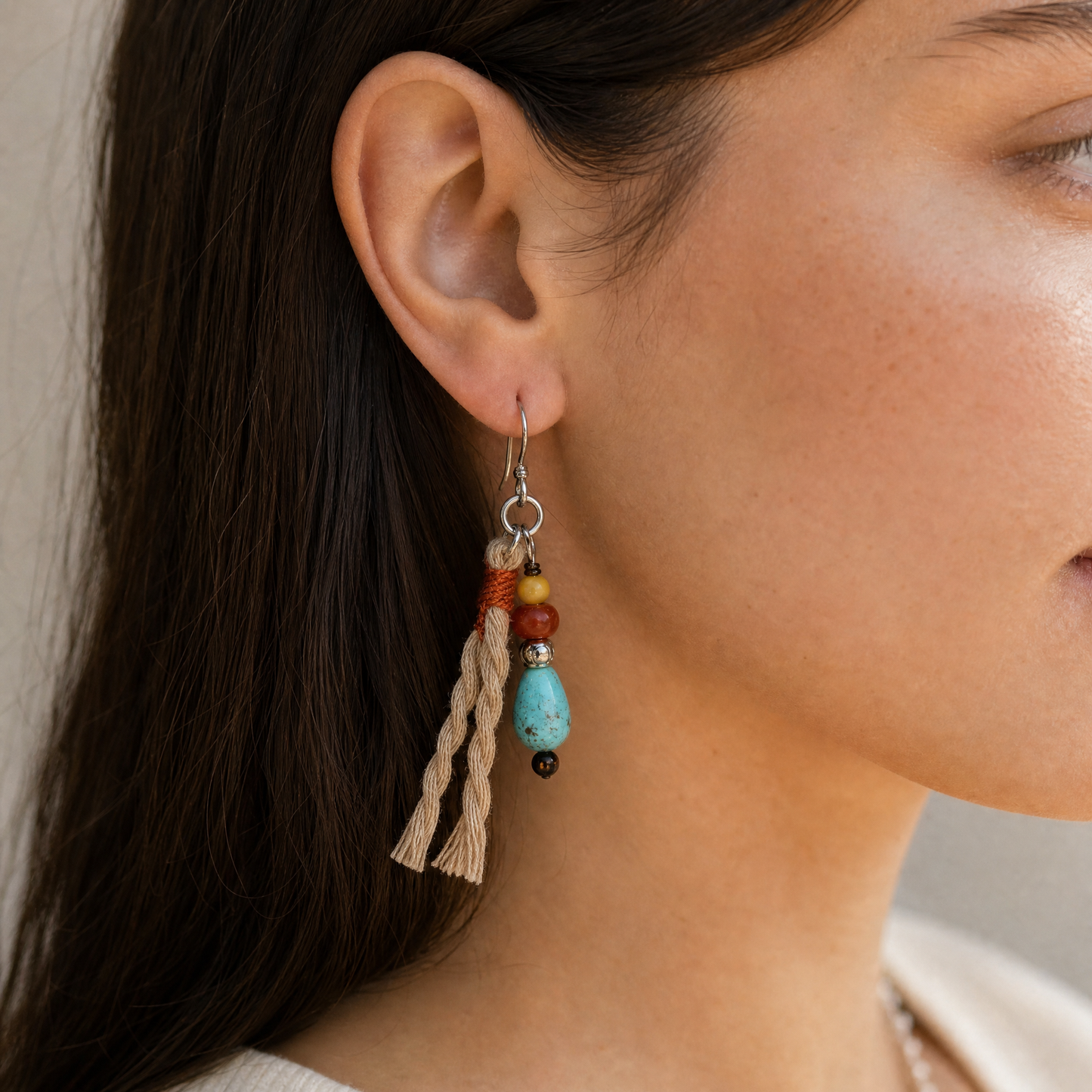 Sienna Turquoise Tassel Earrings