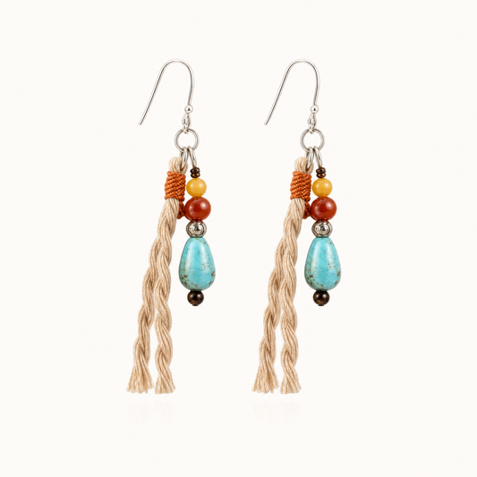 Sienna Turquoise Tassel Earrings